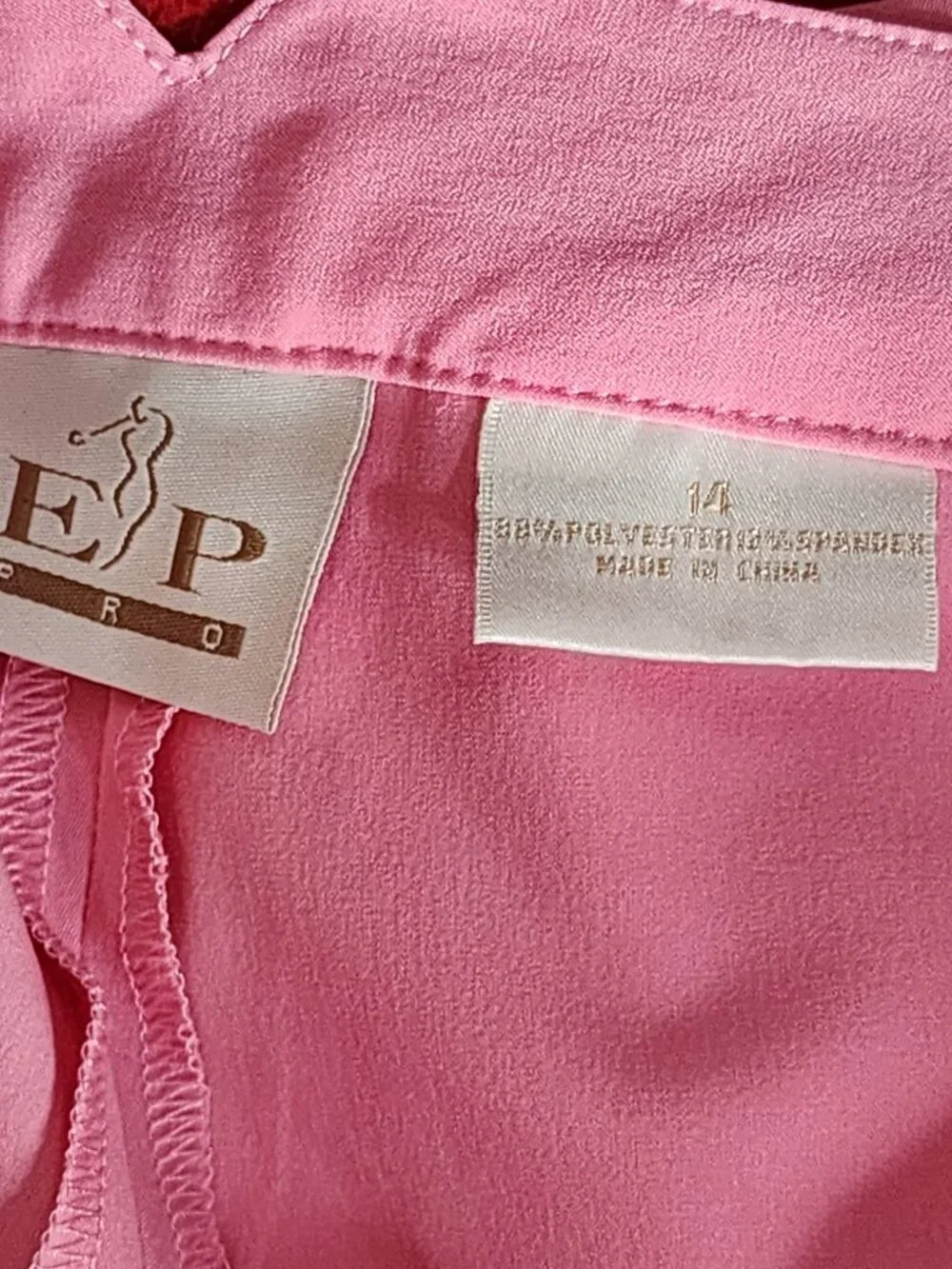 EP Pro Flirt Pink 23" Poly Span Pro Stretch Pleated Pocketed Golf Shorts Size 14 - Picture 11 of 16